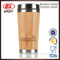 ED5006 Custom made stainless steel bamboo water mug with laser engraved logo
